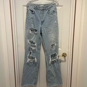 High Waisted straight leg Zara jeans